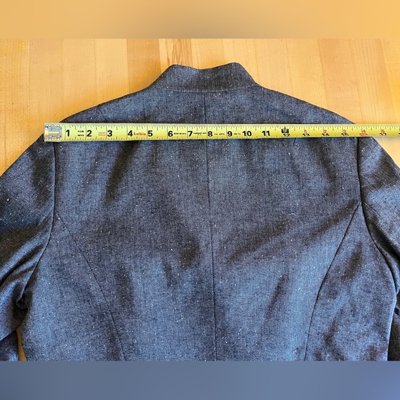 Badgley Mischka Military Style Fitted Blazer Wool & Silk Blend - Picture 15 of 16